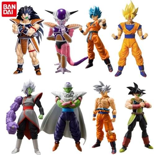 Original Bandai Dragon Ball Z Anime Figure SHF Master Roshi Gohan Vegeta Goku Frieza Piccolo Burter Buu Broli Hitto Son Goku Toy