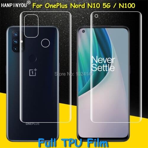 Front / Back Full Coverage Clear Soft TPU Film Screen Protector For OnePlus Nord N10 5G N100 (Not Tempered Glass)
