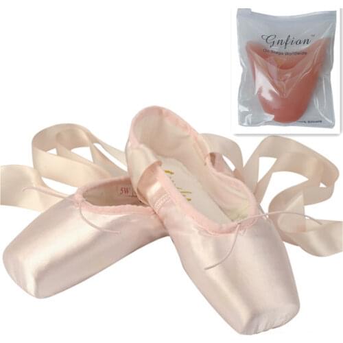 Pink Satin Ballet Shoes Quality Adult Sapatilha De Ponta De Ballet Pointe Shoes for Women Girls Ballet-shoes-pointe