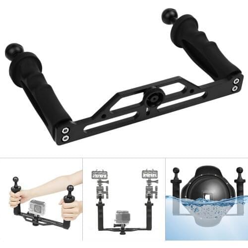 Camera Handheld Stabilizer Aluminum Alloy Diving Photography Double Handle GDeals