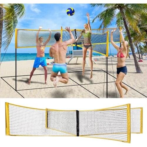 Beach Volleyball Net Standard Professional Sport Training Cross Volleyball Net Set Standard Badminton Net Outdoor Tennis Net