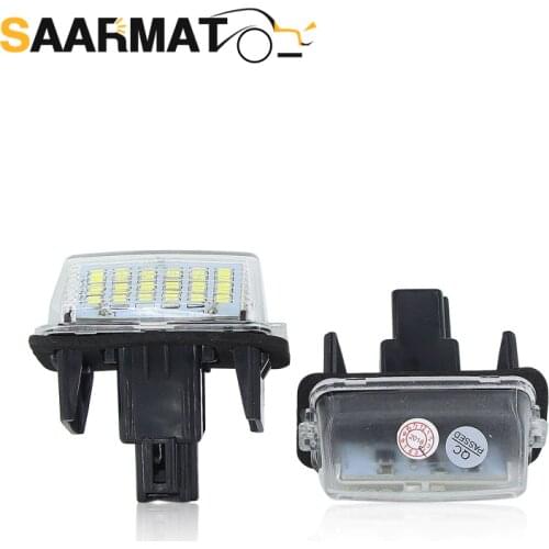 LED Car License Plate Lights Base For Toyota YARIS-KSP130 NLP130 NSP130 11.07~, NCP13# NCP131 AUTO Number bulbs 6000K White @12V