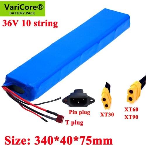 VariCore 36V 12.0Ah 10Ah 8.0Ah 18650 lithium ion battery pack with 42V 20A BMS 600W For E-bike Balance car bicycle motor scooter