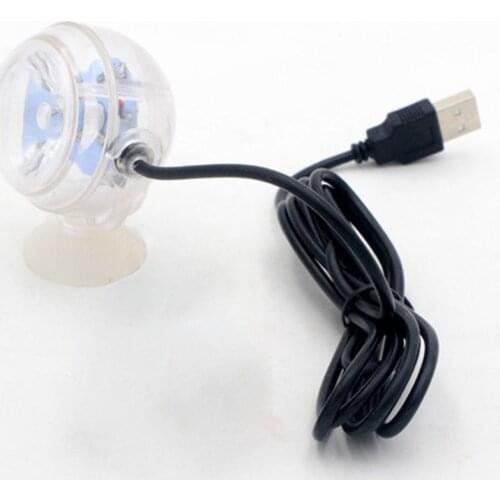 Small Size Aquarium Waterproof LED Spotlight Submersible Light Convex Lens Suction Cup Fish Tank Decorative Lamp Indoor Lighting