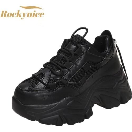 Women Sports Chunky Sneakers 2021 Fashion Autumn Breathable Thick Sole Casual Platform Dad Shoes Woman Trainers Zapatillas Mujer