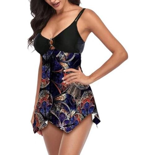 Women Sexy Bikinis Set 2021 Summer Swimwears Printing Padded Soft Backless Spaghetti Strap Bikini Set Swimsuit for Swimming