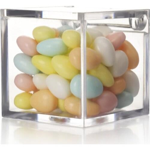 120pcs Clamshell Transparent Plastic Box Clear Wedding Candy Box Unique Wedding Decoration Mariage decoration Gift Packing