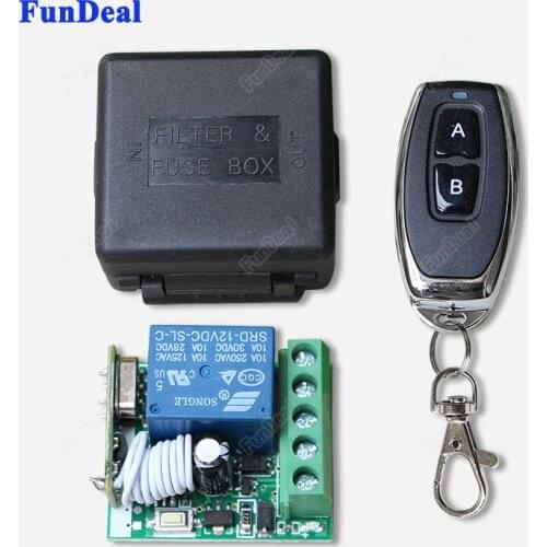 433Mhz Universal DC 12V 10A 1CH Wireless RF Remote Control Switch Receiver Module + Transmitter For 433 Mhz Door Access Control