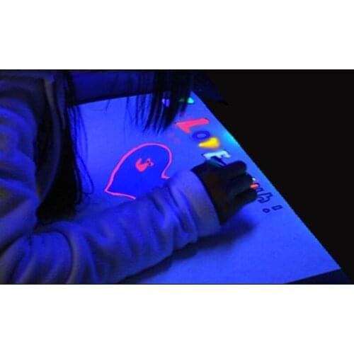 5Pcs/Lot Invisible Ink Pen Built in UV Light Pack of 3 Colors Pen Best Christmas Gift