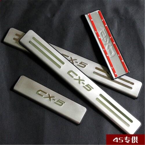 Car cover for Mazda CX-5 CX 5 CX5 2013 2015 2016 Door Sill Guard Stainless Scuff Plate Door Sills Pedal Protector