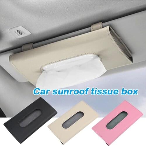 Car Tissue Holder Convenience Sun Visor Napkin Holder Storage Tissue Case Holder For Car Салфетница Drop Shipping