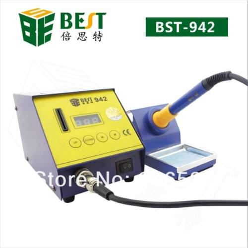 Free shipping BEST-942 ESD safe 80W constant temperature intelligent electronic soldering iron lead free SMD rework station