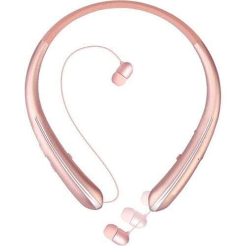 SOUMETIN HX801 Wireless Hanging Neck Headphones V5.0 Portable Sports Game Noise Reduction Retractable Line Earplugs With Mic