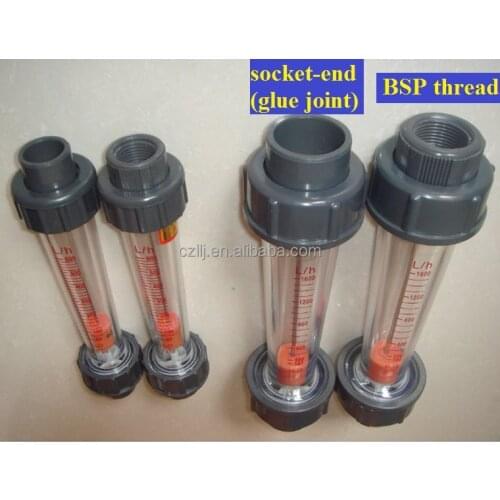 LZB-15S Plastic Flowmeter Rotameter (long tube thread or socked-end connection )