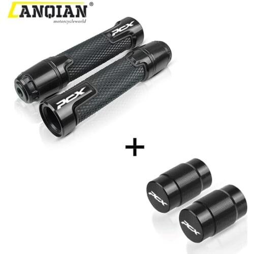 For HONDA PCX 125 150 2017-2020 2019 2018 Motorcycle Wheel Tire Valve Caps Cover&Aluminum + plastic Hand Grips PCX150 Handle bar