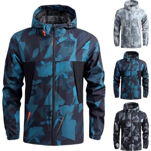 Men Jackets Casual Autumn&Winter Long Sleeve Pockets Bomber Jacket Hooded Blouse Windbreaker Military Baseball Coat