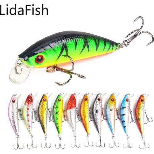Lidafish High Quality Minnow Hard Fishing Lure 70mm 8.5g sinking Wobblers Artificial Crankbait Hard Bait Fishing Tackle Pesca