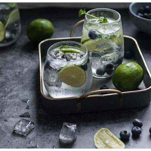 Reusable Wine Whiskey Cute Glass Cup Small Water Drinking Glass Water Tea Beer Kitchen Dining Bar Copas De Cristal QJJ60BLB