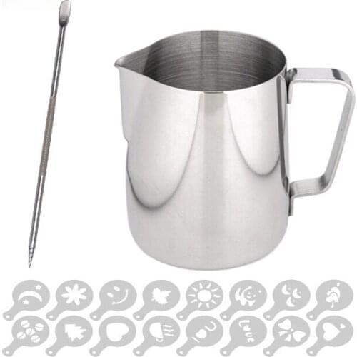 SHXING Milk Jug 304 Stainless Steel Coffee Machine Etched Cup Etched Needle Etched Mold Three-piece Set Milk Cup