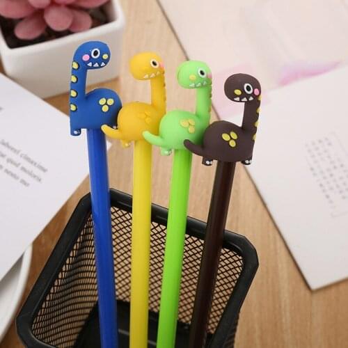 20PCs Creative Long Neck Dragon Gel Pens Set Cute Dinosaur Student Neutral Pen kawaii Stationery Office Study Supplies Wholesale