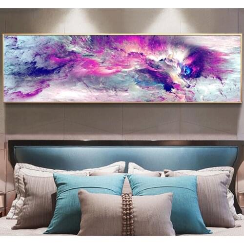 Wall Picture Canvas Print Purple Cloud Abstract Oil Painting Think Independe For Living Room Canvas Modern Art Poster And Print