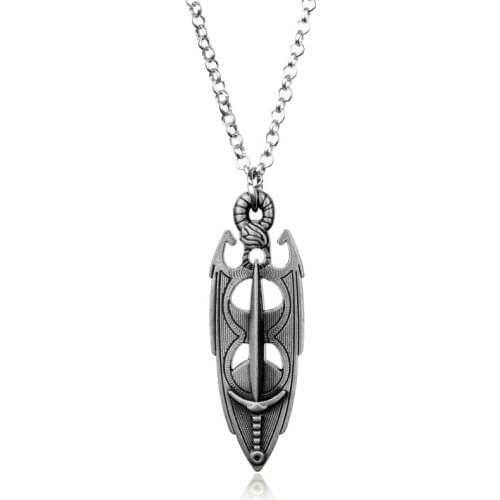 Elder Scroll Necklace Amulet Necklace for Women Men Pendant Choker Jewellery Necklaces for Teen Girls