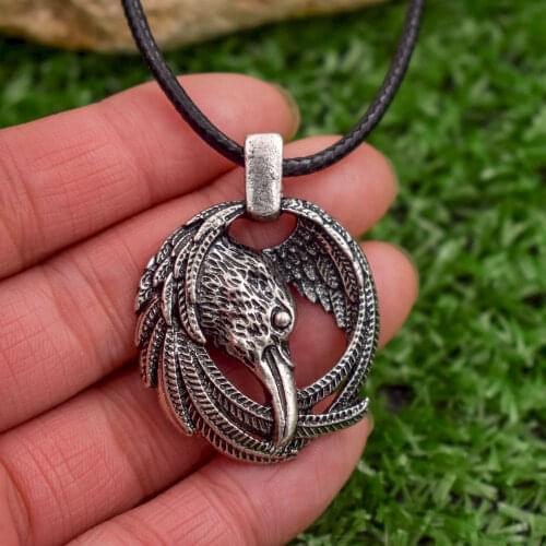 Norse vikings Odins Ravens pendant Necklace Huginn and Muninn Jewelry