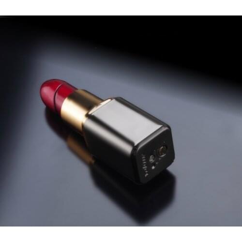 Girls Lipstick Pendant Lighter Portable Inflatable Metal Open Pink Fmale Encendedores Cigar Smoking Isqueiro Gadgets for Women