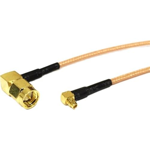 SMA male right angle Switch MMCX Male Right Angle Pigtail Cable 15CM 6" Wholesale for Wireless Modem
