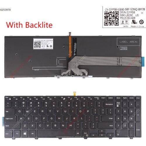 US QWERTY New Replacement Keyboard for Dell Inspiron 3541 3542 3543 3551 3558 3559 3552 3555 3565 3567 Laptop with Backlight