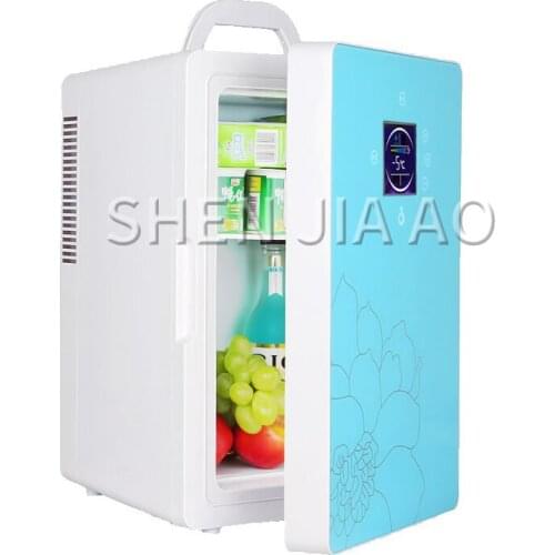 DC-005 Car refrigerator 16L dual-core LCD display temperature control small refrigerator Mini home dormitory cosmetic fridge 1pc