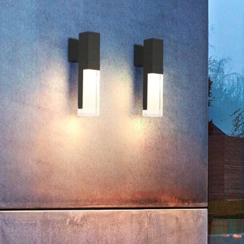 Thrisdar Modern Outdoor LED Wall Light PIR Human Body Motion Sensor Wall Lamp Villa Hotel Exterior Wall Balcony Aisle Sconces