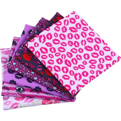 Diy mouth type polyester cotton printed fabric fabric patchwork children home textile sewing doll dress 50 * 140cm/piece