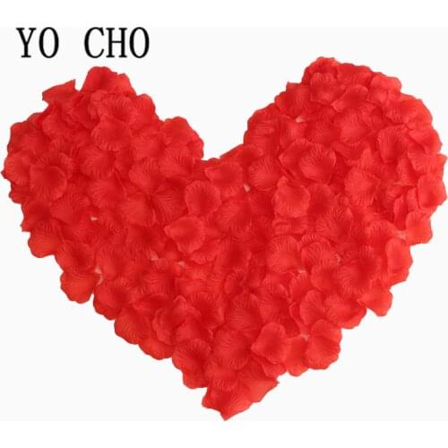 YO CHO Rose petals stacked DIY wedding room decoration wedding simulation petal wedding accessories 100 pieces per pack