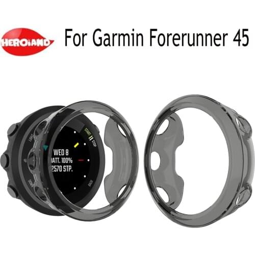 Cover Protector Slim Colorful Frame TPU Case Protect Shell For Garmin Forerunner 45 Smart Watch Shell Frame For Forerunner 45