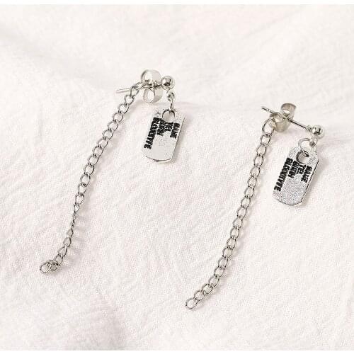 1 Pair Men Pendant Punk Round Cartilage Earring for Men Piercing Drop Dangle Earrings for Women Jewelry