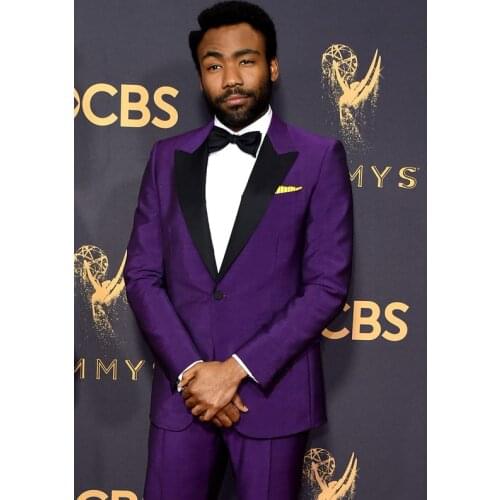 2018 Tailored Made Purple Jacket Men Suit Prom Tuxedo Slim Fit 2 Piece Custom Groom Blazer Wedding Suits Masculino(Jacket+Pant)