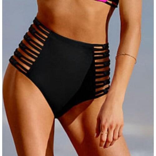 2021 Summer New Woman Sexy Bikini Ladies Push-up Beach Swimwear High Waist Hollow Bottoms S-xl Ladies Shorts