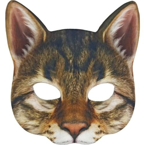 3D Animal Cat Cosplay Masks Siamese Cat Masks Masquerade Festival Ball Cosplay Party Costume Accessories White Black Blue Yellow