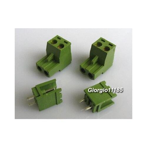 50pcs Block Terminal Wire Connectors 2EDG 5.08-2P