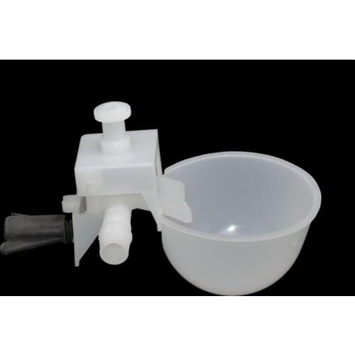 50 Sets white Quail Waterer Animal Feeders Automatic Bird Coop Feed Poultry Chicken Fowl Drinker Water Drinking Cups