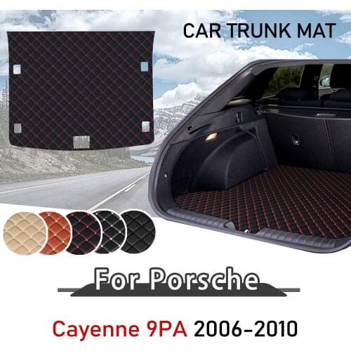 Car Trunk Mat For Porsche Cayenne 9PA 2006 2007 2008 2009 2010 Chassis E1 Trunk Floor Mats Dust proof car boot pad Car accessori