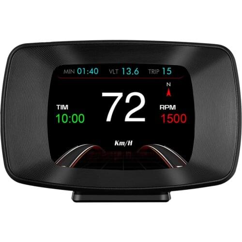 OBD 2 II Car HUD P13 Dual System Head Up Display GPS Speedometer 3 inch Display Overspeed Alarm System Head Up Speed Monitoring