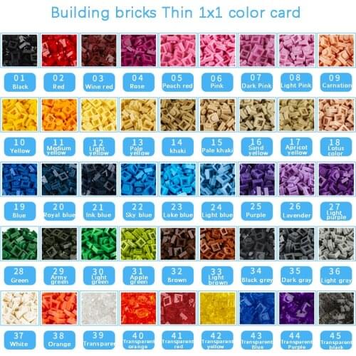 Aquaryta DIY Blocks Building Bricks Thin 1X1 Bulk 580pcs/lot 3024 Compatible With logo Educational Assemblage Construction Toys