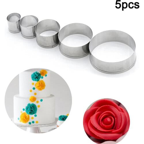 Cake Cookie Mould Cutter Round Circle Shape Stainless Steel DIY Fondant Mold Tools AUG889