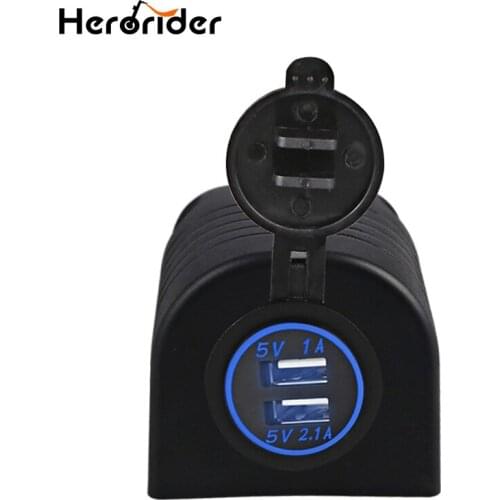 Herorider Car Charger for Motorcycle Auto Truck Waterproof Car-Charger Power Socket Dual USB Car Charger