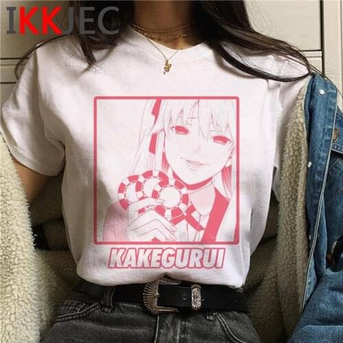 Kakegurui t shirt men white t shirt kawaii grunge plus size graphic tees summer top clothes harajuku white t shirt