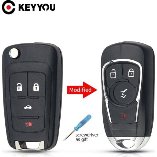 KEYYOU For Chevrolet Lova Aveo Cruze For Opel Vauxhall Insignia Astra Mokka HU100 Blade Modified Car Key Shell 4 Button