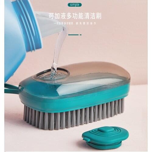 Kitchen accessories cleaning brush Pot household dishwashing soft bristled laundry clothes automatic liquid addition shoe