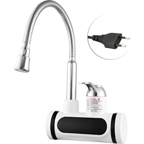 Instant Electric Water Heater Rapid Heating Basin Faucet Kitchen Bathroom Tankless Hot Water Sink Tap with Temperature Display